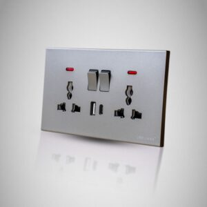T8 Twin Socket + USB – Grey
