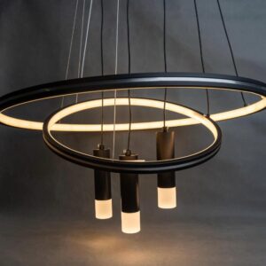 Led Chandelier - 2 led rings with 3 bulb